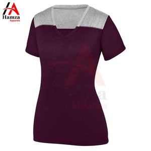 Nueva camiseta de llegada para mujer, cuello redondo, mangas cortas comprimidas, camiseta de alta calidad de Color sólido liso para mujer - Product Image 4