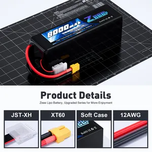 Helicopter Zeee FPV Drone Battery 6S 8000mAh 100C 22.2V UAV Lipo Battery For FPV Airplane Helicopter Can Be Charged At Low Temperatures