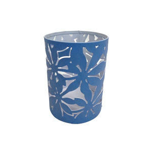 Lot de 4 bougeoirs votifs en métal au design moderne, pot à bougie au design de luxe gris délavé pour le salon et la décoration de table - Product Image 2