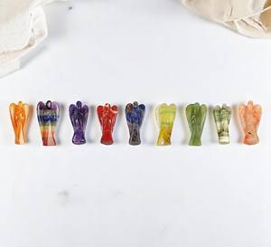 Décoration d'intérieur et cristal de guérison Unakite Carving Angel - Product Image 4