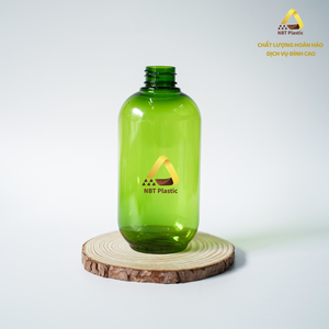 Bouteille de pompe PET verte OEM 300ml pour shampooing et lavage du corps emballage cosmétique pour produits de soins capillaires - Product Image 2