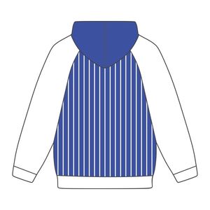 Founding Year 1920 Zeta Phi Beta <b>Blue</b> Body White Raglan Pinstripes Pullover <b>Hoodie</b> Sorority Apparel Custom Divine Nine HBCU - Product Image 3