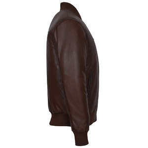 Veste de motard en cuir noir de haute qualité pour homme, style vintage, avec col montant et logo sur le devant - Veste de moto tendance - Product Image 4