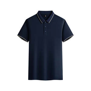 Camiseta Casual de Talla Grande para Hombre, Diseño de Solapa de Negocios, Camisetas para Hombre, Ropa Masculina, Camiseta Polo de Golf con Lavado Ácido - Product Image 1