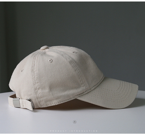 6 paneles 100% algodón deporte bordado logo hombres sin estructura blanco papá sombrero liso personalizado gorra de béisbol - Product Image 3