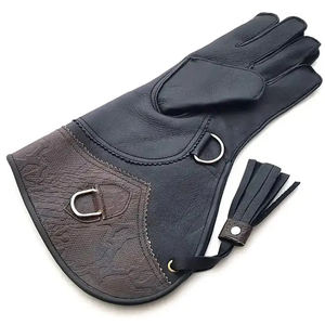 New Design Safety Gloves Fire Proof Anti-Cut Customized Color Long High Quality Leather Double Layer for Personal <b>Care</b> Use - Product Image 4