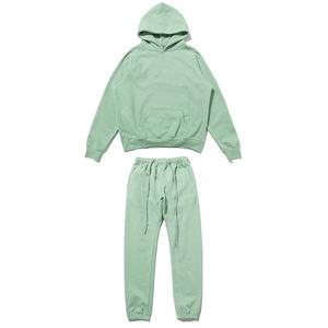 Ensemble survêtement et sweat-shirt empilés personnalisés unisexe 100% coton Ensembles de survêtements brodés en molleton français - Product Image 6