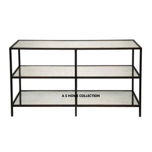 Table de console en bois décorative de branche d'arbre d'entrée de rectangle de salon de meubles de maison en métal - Product Image 2