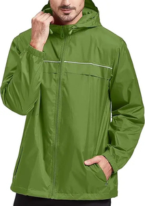 Veste coupe-vent imperméable et légère de haute qualité pour hommes, respirante pour l'extérieur avec logo personnalisé pour la saison d'hiver - Product Image 3