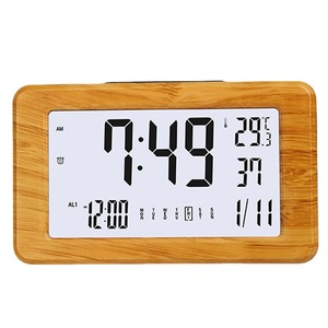 Đa Chức Năng Nước Chuyển Tre Nhà Treo Tường Máy Tính Để Bàn Đồng Hồ Điện Tử LED Đèn Nền Kỹ Thuật Số Báo Lại Đồng Hồ Báo Thức - Product Image 2