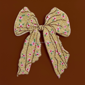 Applique de luxe en sequins avec nœud pour robes, sacs et chapeaux - Product Image 1