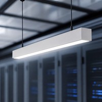 Luminaire linéaire LED suspendu en aluminium pour allée froide de centre de données, 1200 mm, 6000K, dimmable, pour plafond de couloir