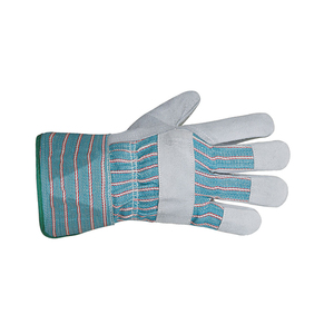 Precio barato Material de cuero partido hecho guantes de trabajo construcción mano proteger seguridad espalda punteada algodón tejido guantes de trabajo - Product Image 3