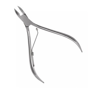 Pince à cuticules en acier inoxydable avec ouverture large et lame courbée - Outils de manucure professionnels - Product Image 1