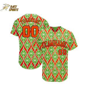 2025 adultos gradiente impresión Digital 100% poliéster antibacteriano cuello en V béisbol Softball Jersey hombres mujeres uniforme camisa 220g - Product Image 3