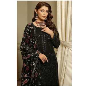 Alta calidad sólido largo borla ropa festiva diseñador indio pakistaní vestidos Salwar Kameez bordado pesado trabajo a mano mujeres - Product Image 3