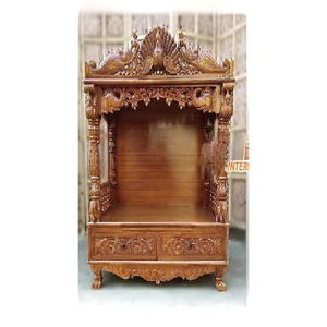 Mandir en bois de teck de qualité supérieure sculpté à la main pour la maison, grand temple en bois de teck Mayur, temple en bois de teck artisanal, fabricant au Royaume-Uni - Product Image 2