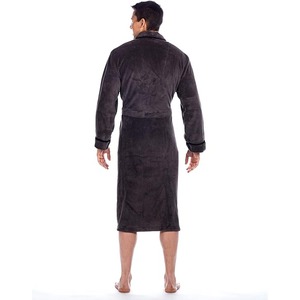 Conjunto de Albornoz de Kimono largo de felpa esponjosa de lujo de la mejor calidad, camisón térmico con logotipo personalizado para hombres, toalla de Hotel para parejas de invierno - Product Image 2