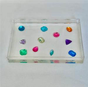 Plateau en acrylique transparent de qualité exclusive, design fabuleux de grande taille, idéal pour la restauration rapide et la présentation de desserts de l'Inde - Product Image 5