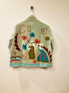 Veste en coton brodée à la main, col mandarin, manches longues, motif floral, style bohème, vêtement d'extérieur décontracté pour adulte, printemps - Product Image 3