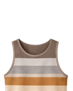 Débardeur Homme Personnalisé Multicolore Rayé Col Rond Sans Manches Décontracté Été Tissu Doux Respirant Vêtement de Sport - Product Image 4