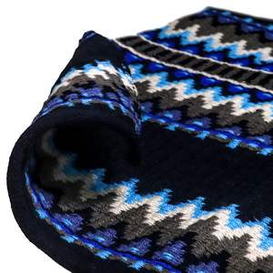 Manta de sillín de caballo de 100% lana de diseño personalizado, almohadilla tejida a mano duradera para eventos de espectáculo, caballo occidental de polialgodón, venta al por mayor, OEM - Product Image 5