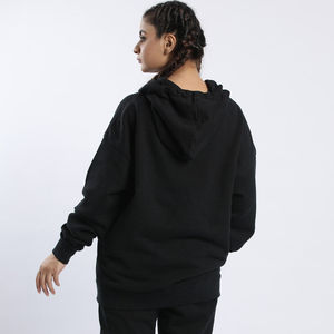 Conjunto Deportivo de 2 Piezas para Mujer con Logotipo Personalizado OEM, Pantalones Deportivos de Algodón Sólido Regular y Sudadera con Capucha para Invierno - Product Image 4