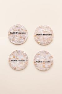 ที่รองแก้วม็อบแบบทำมือถาดรองแก้วแบบฝังมุกและทำจากไม้ - Product Image 4