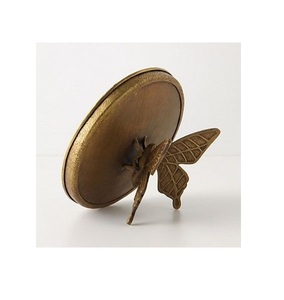 Miroir à main antique sculpté en forme de papillon au design personnalisé en gros pour le maquillage beauté - Product Image 6