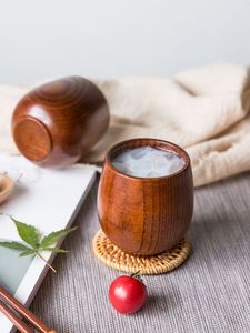 Jarra de cerveza hecha a mano de madera de roble con hermosa forma de copa Natural respetuoso con el medio ambiente, jarra de cerveza de madera marrón para Navidad - Product Image 4