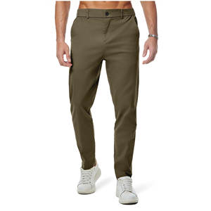 Pantalon chino pour homme 100% coton Vêtement d'extérieur Tricoté Taille personnalisée Haute qualité Look décontracté Respirant Pantalon chino personnalisé pour homme - Product Image 1