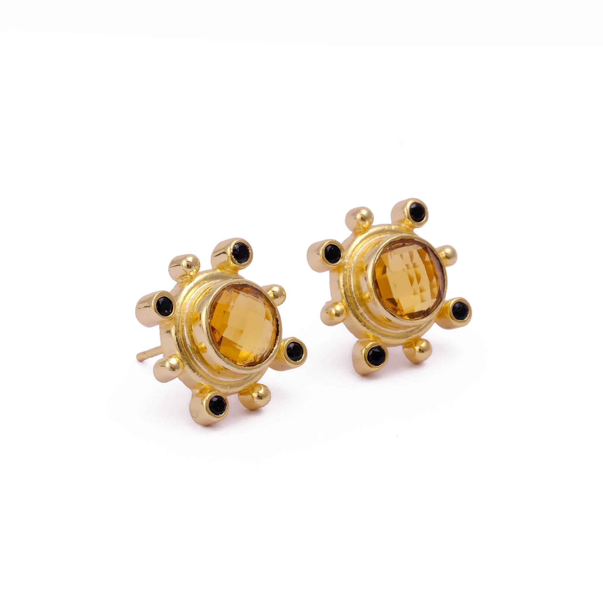 Citrine hydroquartz &amp; สีดำนิล