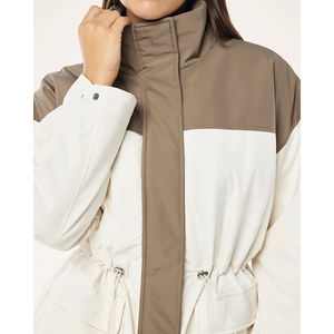 Chaqueta cortavientos cómoda con cremallera para mujer, ropa exterior elegante, chaqueta de invierno transpirable de estilo urbano con logotipo personalizado - Product Image 4