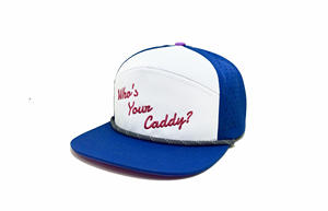 Logo brodé personnalisé denim velours côtelé unisexe Snapback chapeaux haut profil performance extérieure sport camionneur respirant découpé au laser - Product Image 2