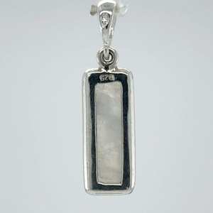 Pendentif carré arc-en-ciel pierre de lune véritable pierre précieuse naturelle 925 argent Sterling bijoux faits à la main collier cadeau élégant - Product Image 4