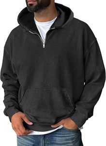 Sudadera con Capucha de Algodón Grueso con Efecto Lavado Ácido, Ofrece un Aspecto Vintage Desgastado para Moda Urbana y Ropa Casual - Product Image 4