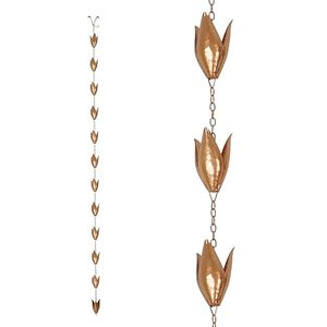 Cadena de lluvia de hierro de Metal verde y amarillo, adornos decorativos para jardín doméstico con diseño de lata de agua, cadena de lluvia de bajante - Product Image 5