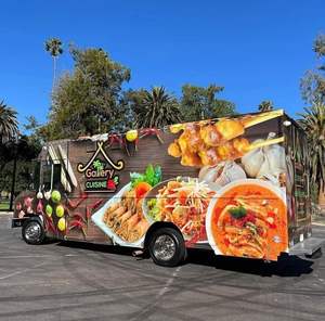 Camion de restauration mobile USA avec cuisine complète pour snacks, beignets, hot-dogs, pizzas, glaces, avec alimentation 110V pour restaurants et commerçants - Product Image 1