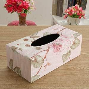 Caja de pañuelos de madera clásica con estampado para interiores del hogar, caja de pañuelos de madera con estampado para uso en la cocina y el comedor, hecha a mano. - Product Image 2