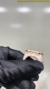 Iced Out Custom Letter Hip Hop VVS Moissanite <b>Diamond</b> Sparkling 925 Sterling Silver Rhodium Plated <b>Ring</b> For Unisex Party Wear - Product Image 3