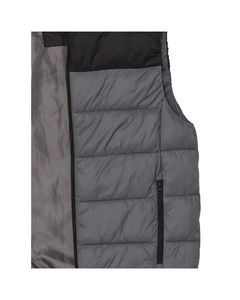 <b>Men's</b> Winter Sleeveless Puffer <b>Jacket</b> with Stand Collar <b>Smart</b> Casual Style Front Logo Solid Pattern Zipper Closure Dyed - Product Image 6