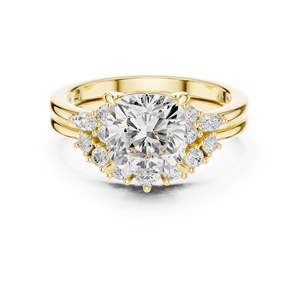 แหวนทองคำ 14K ดีไซน์เรขาคณิต Golda Gleam Jewels ปรับขนาดได้ ประดับเพชรเลี้ยงในห้องปฏิบัติการ สไตล์ชาติพันธุ์ สำหรับผู้หญิง - Product Image 5