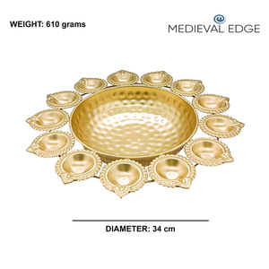 Décoratif en métal Urli Diya Lot de 3 avec laiton pour l'intérieur, la décoration intérieure, Diwali Décoratif Diya La plus grande société de fabrication - Product Image 4