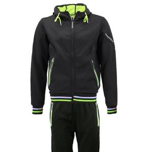 Conjunto de chándal de gimnasio de Algodón 100% con logotipo personalizado, ropa de invierno estampada transpirable, sudaderas de talla grande para hombre, capucha Extragrande - Product Image 1