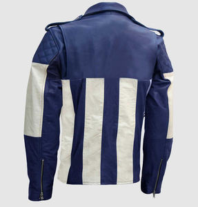 เสื้อแจ็กเก็ตหนังสำหรับผู้ชายเสื้อแจ็กเก็ตหนังสไตล์สตรีทเสื้อแจ็กเก็ตฤดูหนาวมีซิปดีไซน์ตามสั่ง - Product Image 2