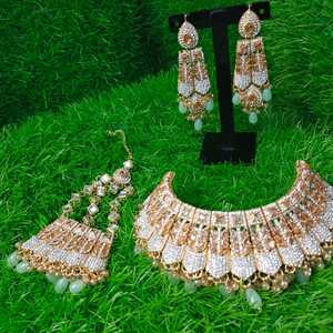 Juego de Joyería de Collar de Estilo Tradicional Indio y Pakistaní al por Mayor para Mujer, Chapado en Rodio, Nuevo Diseño Más Vendido - Product Image 3