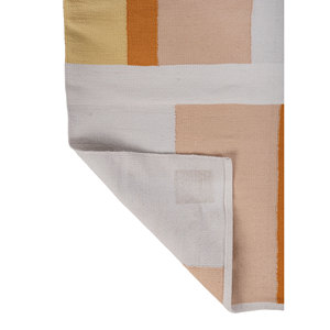 Indusbar Ivory Flat Weaves Polyester <b>Rug</b> SDPL-113 Geometric & Abstract Rectangle Design Handmade for Home Floor Use - Product Image 5