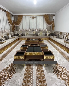 Sofá marroquí Sedari, Yalsa marroquí, salón marroquí, sofá U de lujo, juego de sofá de madera, solo enviamos este producto a Europa - Product Image 4