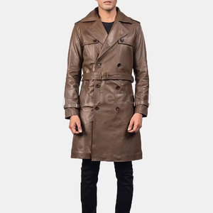 Manteau en cuir moderne pour hommes Manteau en cuir d'hiver élégant et couvrant tout le corps Manteau en cuir fabriqué au Pakistan - Product Image 4
