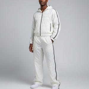 Conjunto de Chándal con Capucha para Hombre, Ligero, con Estampado Acid Wash, Estilo Urbano, para Deportes, Producción al por Mayor - Product Image 4